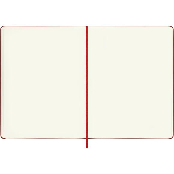 Moleskine Classic Notebook, Hard Cover, XL Plain/Blank, Scarlet Red - Picture 4 of 6